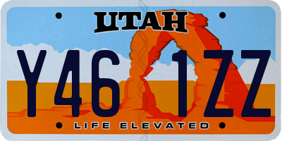 UT license plate Y461ZZ