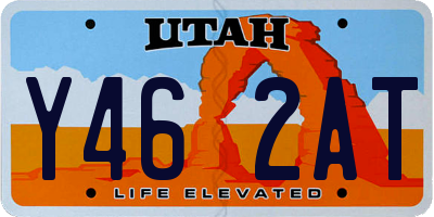 UT license plate Y462AT
