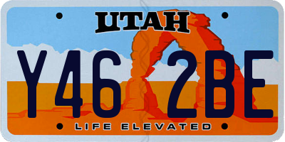 UT license plate Y462BE