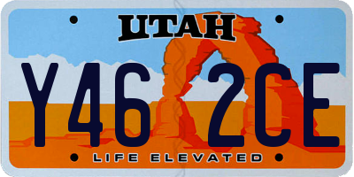 UT license plate Y462CE