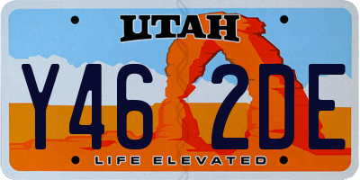 UT license plate Y462DE