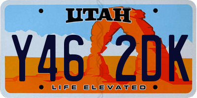 UT license plate Y462DK