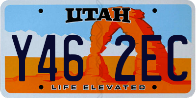 UT license plate Y462EC