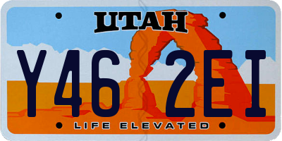 UT license plate Y462EI