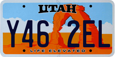 UT license plate Y462EL