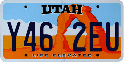 UT license plate Y462EU