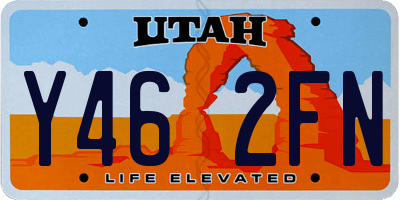 UT license plate Y462FN
