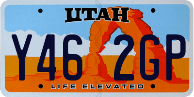 UT license plate Y462GP