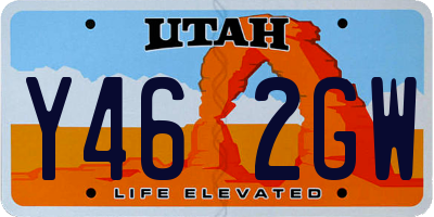 UT license plate Y462GW