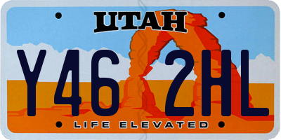 UT license plate Y462HL