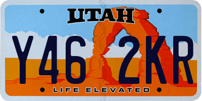UT license plate Y462KR