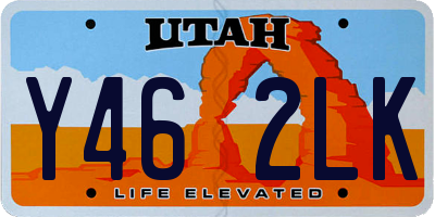 UT license plate Y462LK