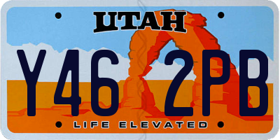 UT license plate Y462PB