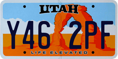 UT license plate Y462PF