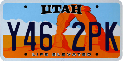 UT license plate Y462PK