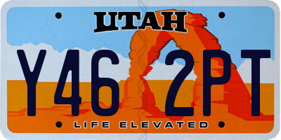 UT license plate Y462PT