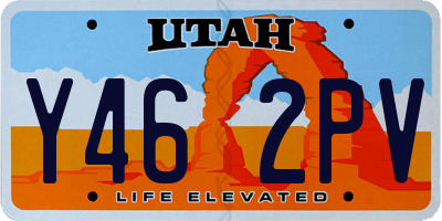UT license plate Y462PV