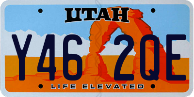 UT license plate Y462QE
