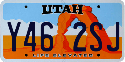 UT license plate Y462SJ