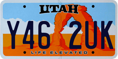 UT license plate Y462UK