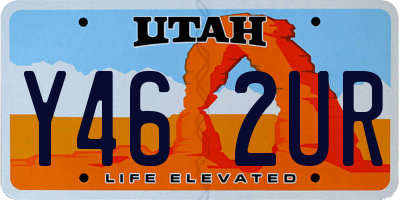 UT license plate Y462UR