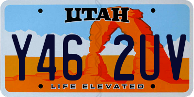 UT license plate Y462UV