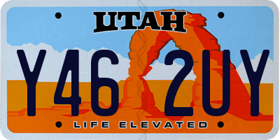 UT license plate Y462UY