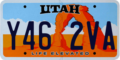 UT license plate Y462VA