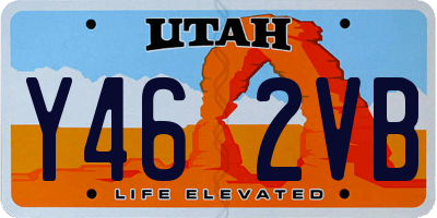 UT license plate Y462VB