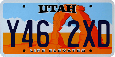 UT license plate Y462XD