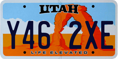 UT license plate Y462XE
