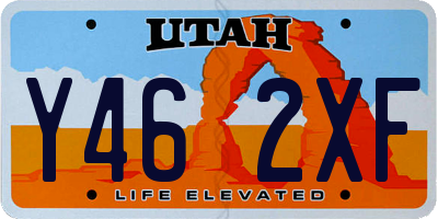 UT license plate Y462XF