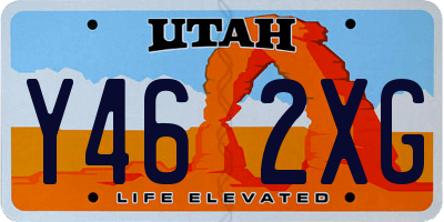 UT license plate Y462XG