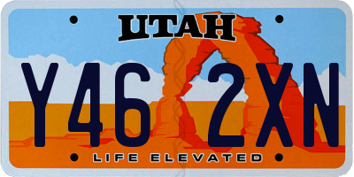 UT license plate Y462XN