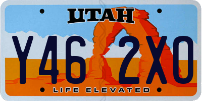 UT license plate Y462XO