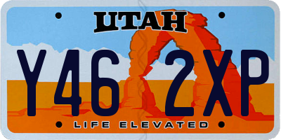 UT license plate Y462XP