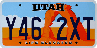 UT license plate Y462XT
