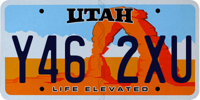 UT license plate Y462XU
