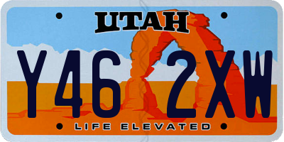 UT license plate Y462XW