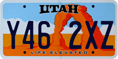UT license plate Y462XZ