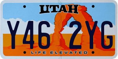 UT license plate Y462YG