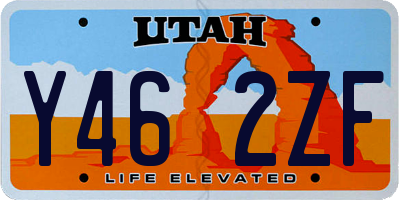 UT license plate Y462ZF