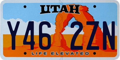 UT license plate Y462ZN