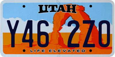 UT license plate Y462ZO