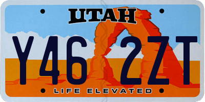 UT license plate Y462ZT