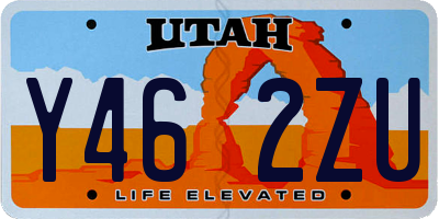 UT license plate Y462ZU