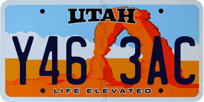 UT license plate Y463AC