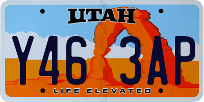 UT license plate Y463AP
