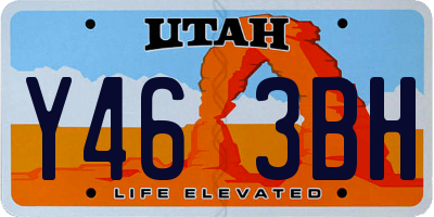 UT license plate Y463BH