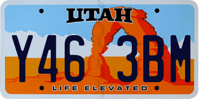 UT license plate Y463BM